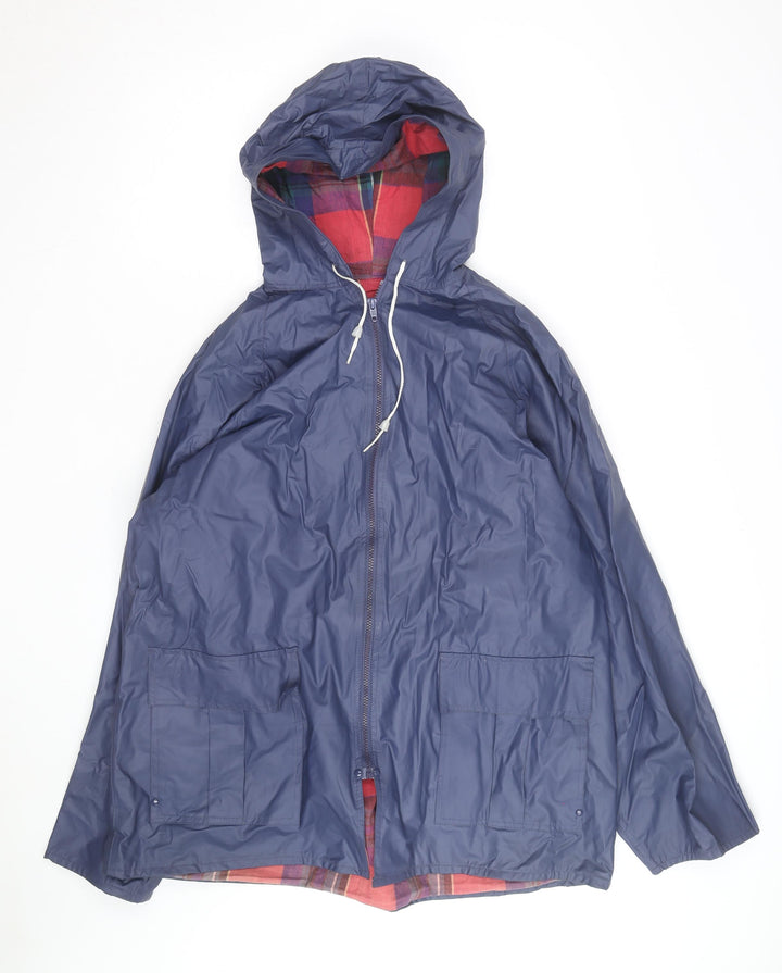 Totes Men’s Blue Hooded Waterproof Rain Coat Jacket L