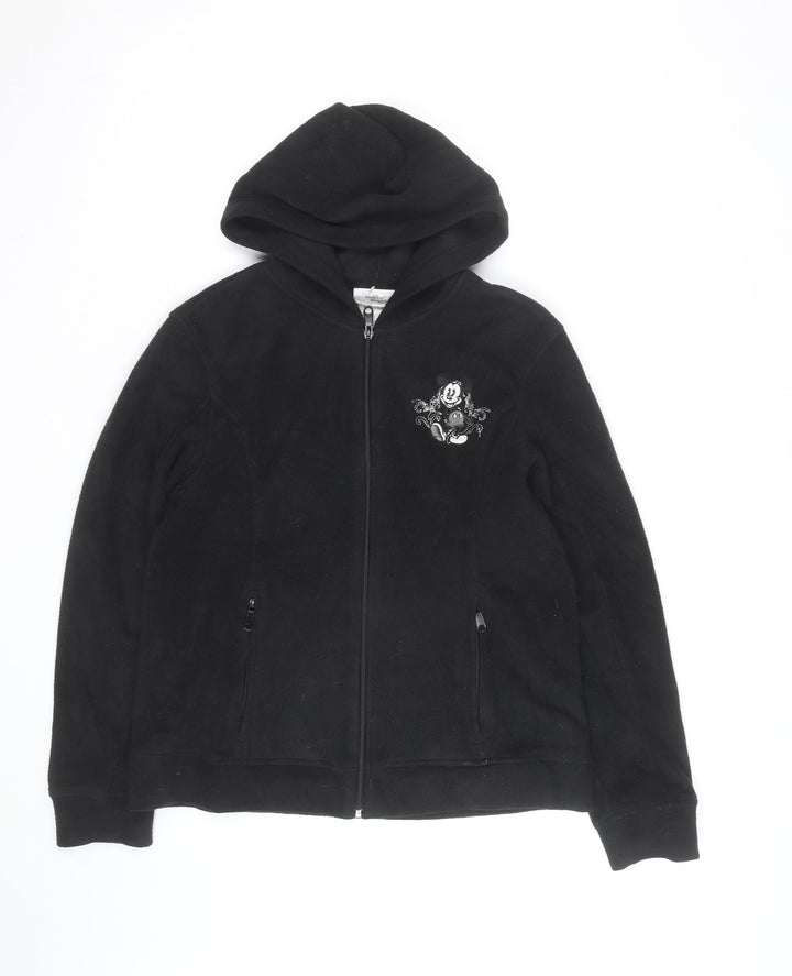 Disney Unisex Black Full Zip Fleece Hoodie M Mickey Mouse
