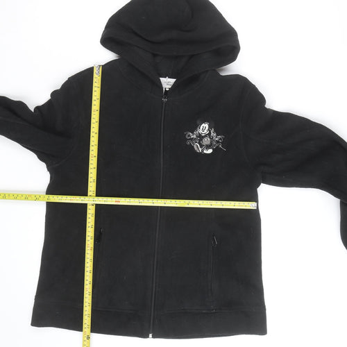 Disney Unisex Black Full Zip Fleece Hoodie M Mickey Mouse