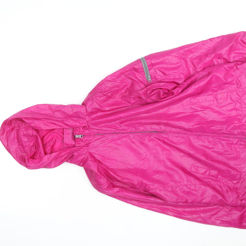 Faded Glory Women's Pink Hooded Windbreaker Jacket Size M