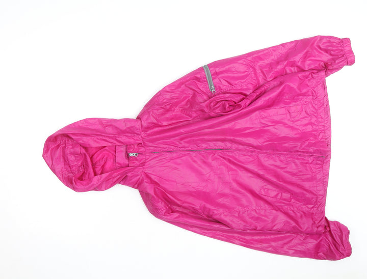 Faded Glory Women's Pink Hooded Windbreaker Jacket Size M
