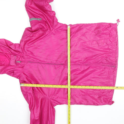 Faded Glory Women's Pink Hooded Windbreaker Jacket Size M
