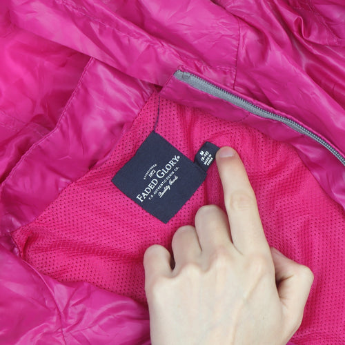 Faded Glory Women's Pink Hooded Windbreaker Jacket Size M