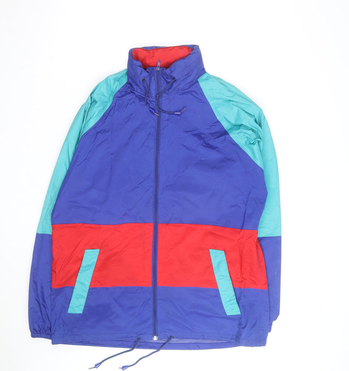 St. Bernard Men's Multicoloured M 90s Waterproof Windbreaker Jacket