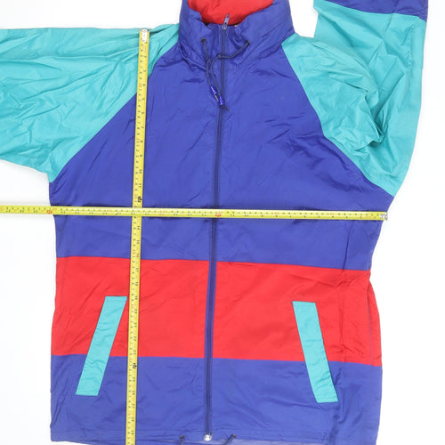 St. Bernard Men's Multicoloured M 90s Waterproof Windbreaker Jacket