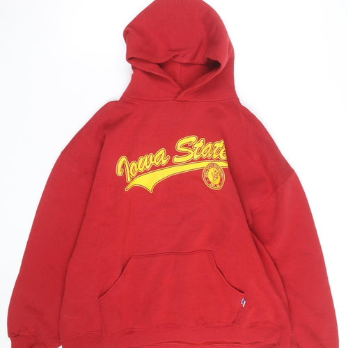 Russell Athletic Mens Red XL Pullover Hoodie Iowa State Graphic Fleece