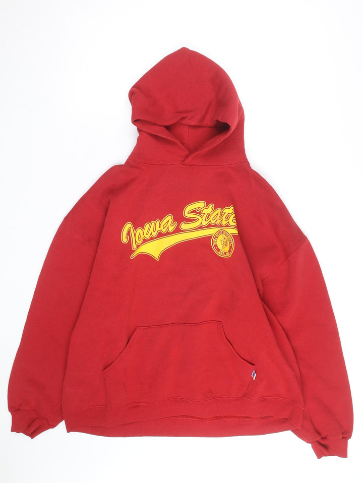 Russell Athletic Mens Red XL Pullover Hoodie Iowa State Graphic Fleece