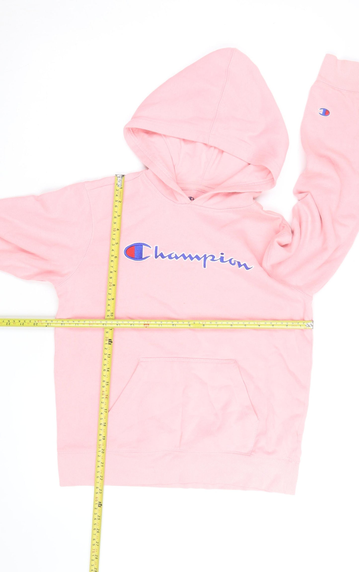 Champion Womens Pink Pullover Hoodie Size L Cotton Blend