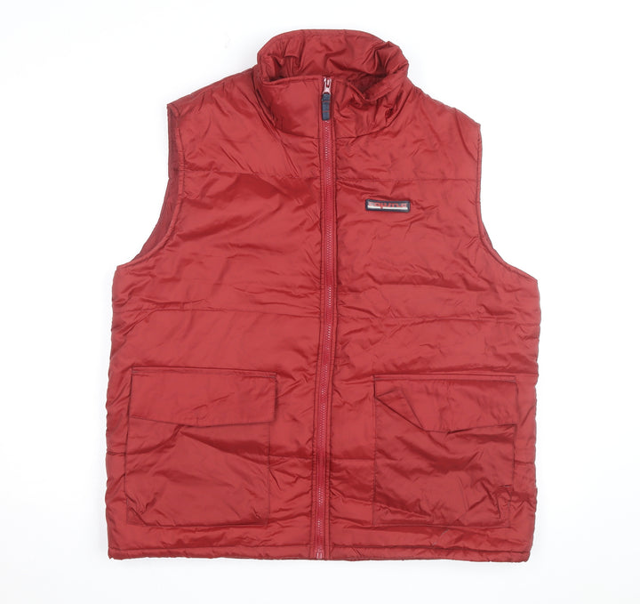 Carsize Men's Red Padded Nylon Bodywarmer Waistcoat Size L