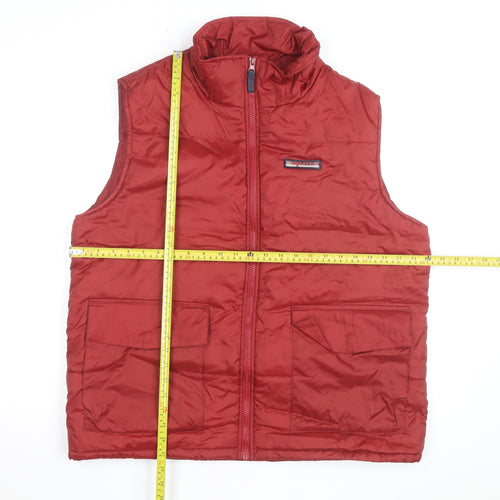 Carsize Men's Red Padded Nylon Bodywarmer Waistcoat Size L