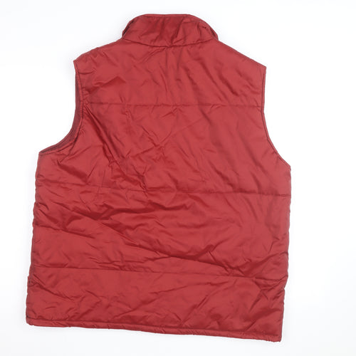 Carsize Men's Red Padded Nylon Bodywarmer Waistcoat Size L