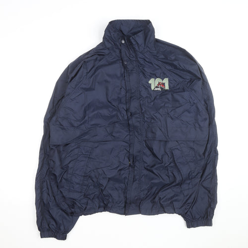 Jeep Men's Blue L Windbreaker Jacket Nylon Lined Outdoor Style