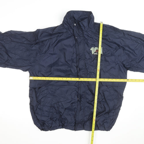 Jeep Men's Blue L Windbreaker Jacket Nylon Lined Outdoor Style