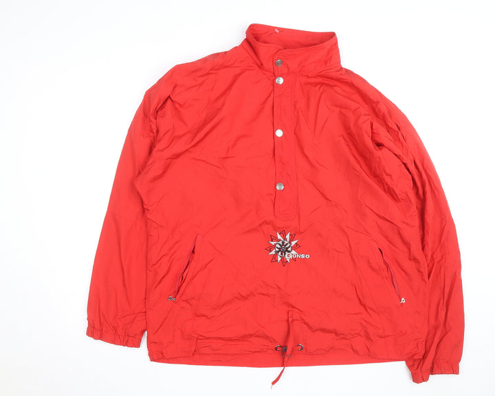 Gonso Men's Red Windbreaker Lightweight Sports Jacket L
