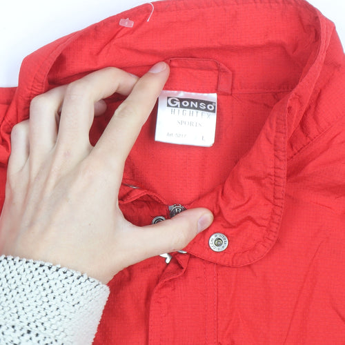Gonso Men's Red Windbreaker Lightweight Sports Jacket L