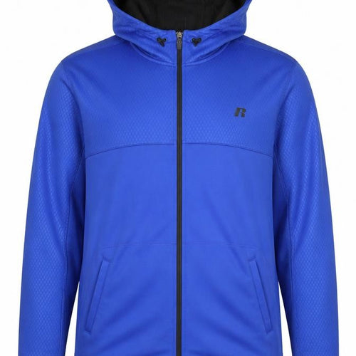 Russell Men's Blue 2XL Full Zip Hooded Sports Hoodie