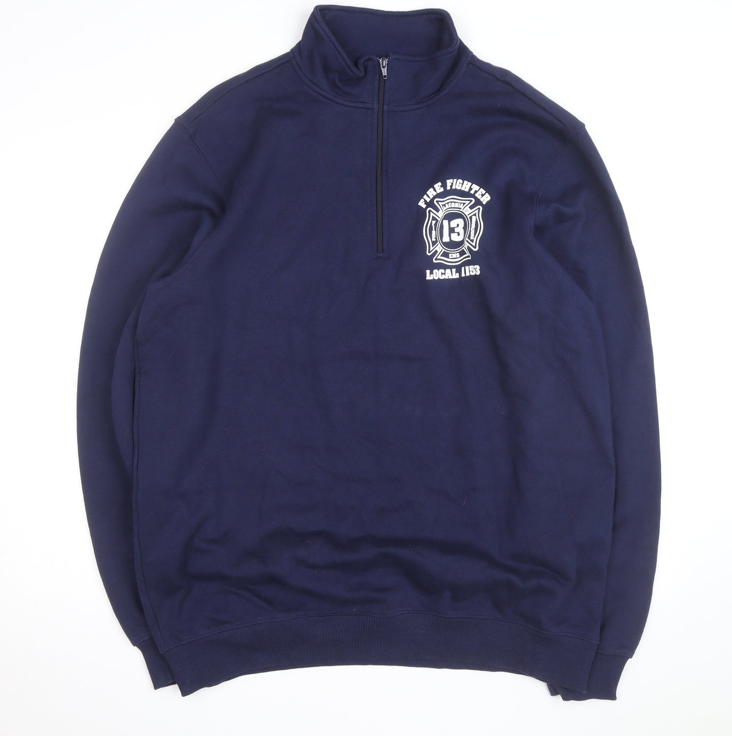 Sport-Tek Men's Blue 1/4 Zip Fire Fighter Fleece Sweatshirt XLT