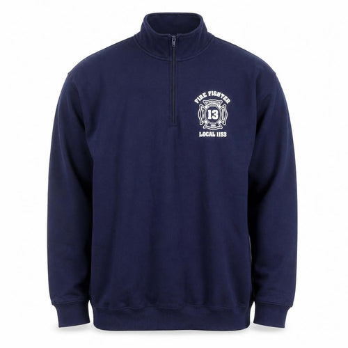 Sport-Tek Men's Blue 1/4 Zip Fire Fighter Fleece Sweatshirt XLT