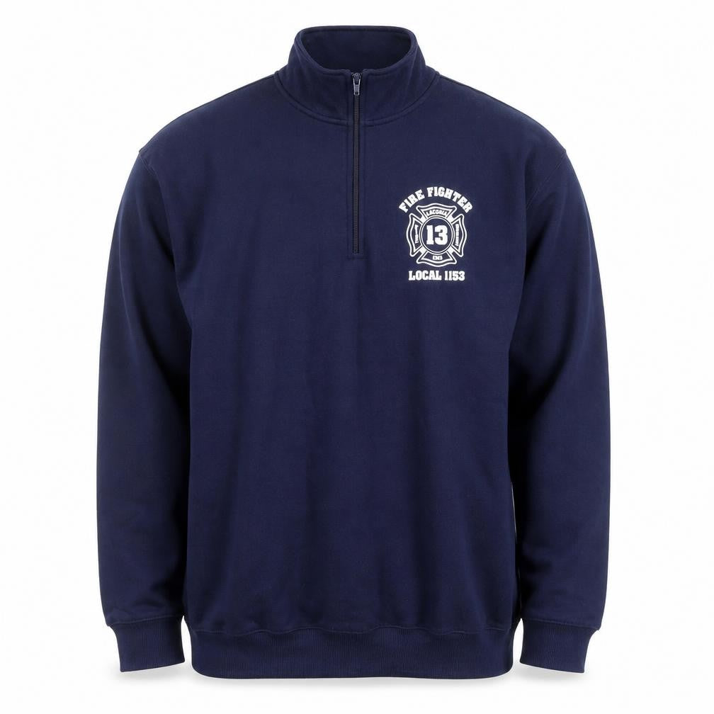 Sport-Tek Men's Blue 1/4 Zip Fire Fighter Fleece Sweatshirt XLT