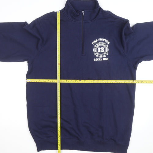 Sport-Tek Men's Blue 1/4 Zip Fire Fighter Fleece Sweatshirt XLT