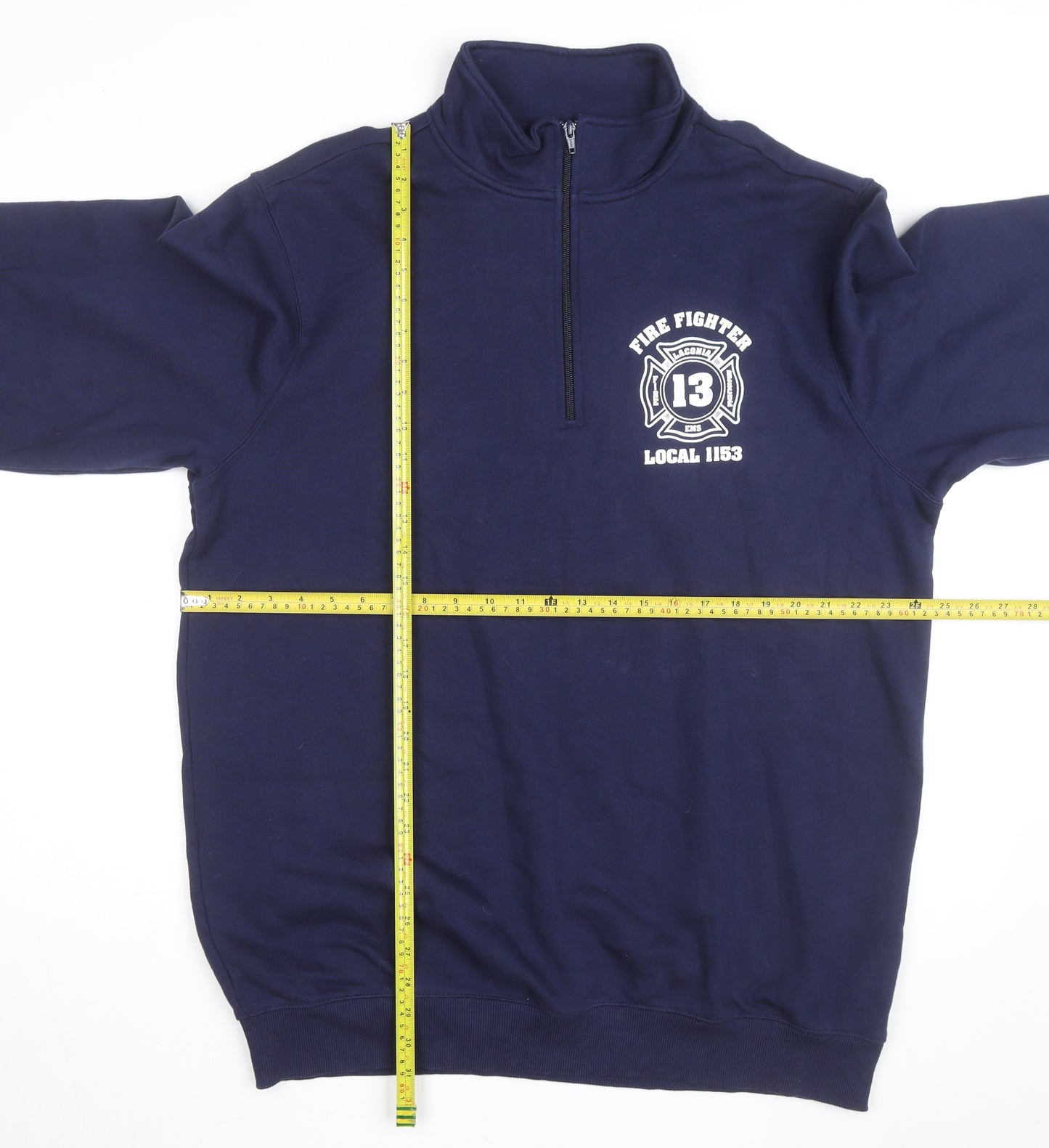 Sport-Tek Men's Blue 1/4 Zip Fire Fighter Fleece Sweatshirt XLT