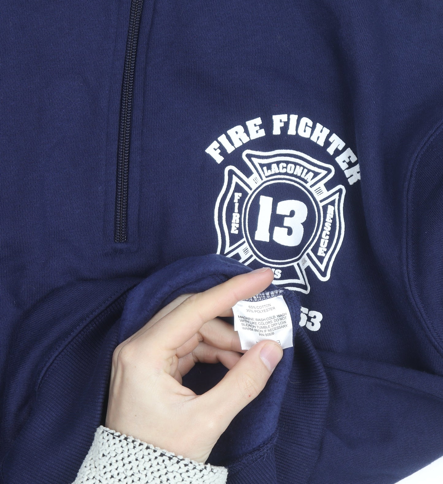 Sport-Tek Men's Blue 1/4 Zip Fire Fighter Fleece Sweatshirt XLT