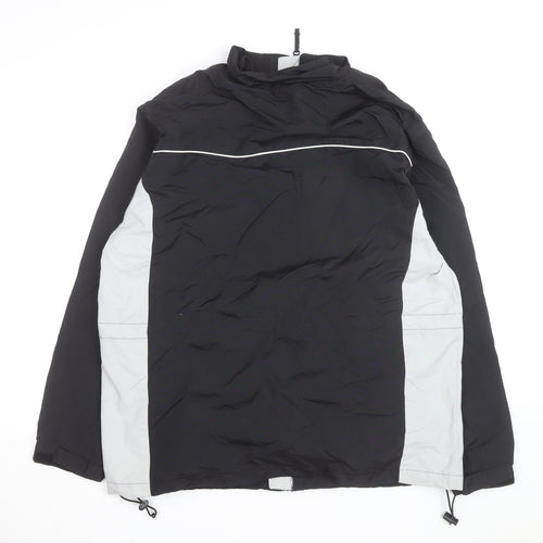 Athletech Men’s Black Grey Medium Waterproof Windbreaker Jacket