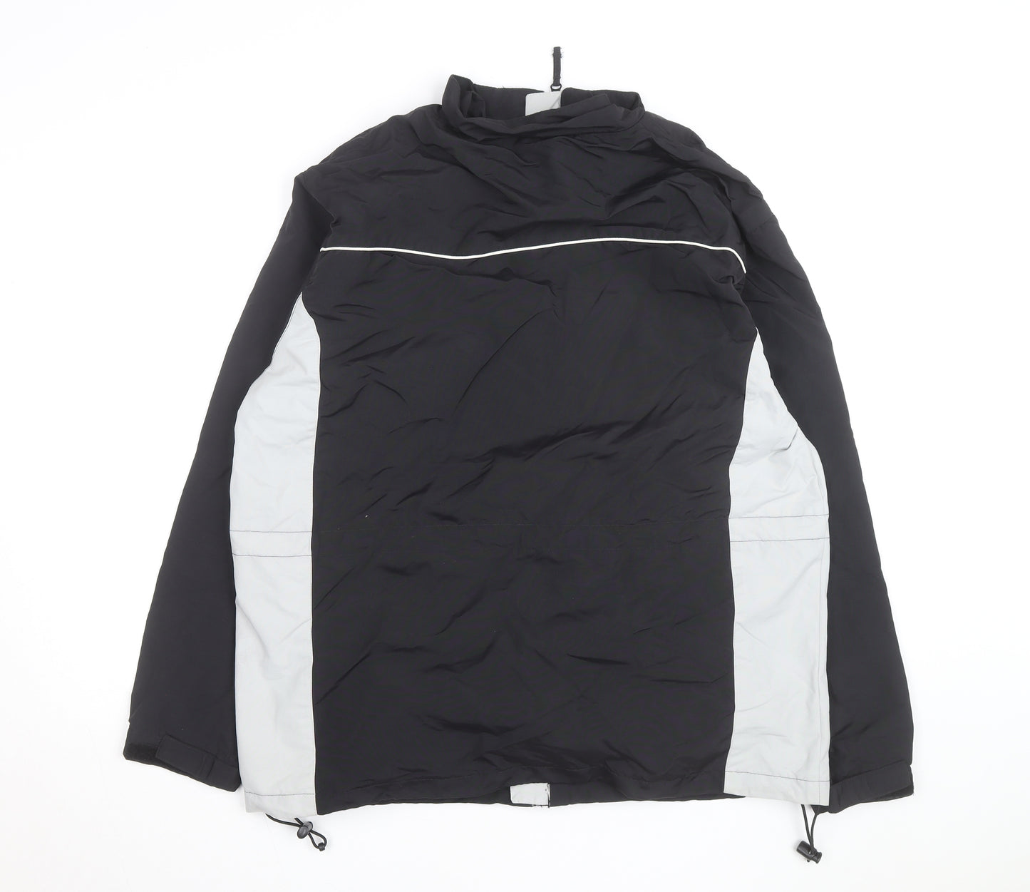 Athletech Men’s Black Grey Medium Waterproof Windbreaker Jacket