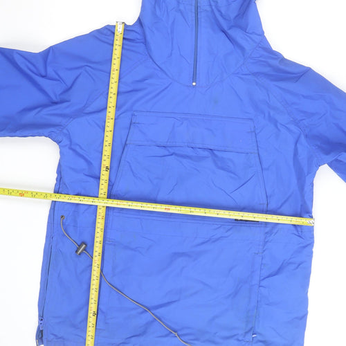 Columbia Men's Blue Nylon Hooded Anorak Jacket Size L Outdoor