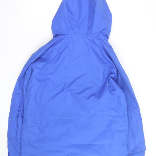 Columbia Men's Blue Nylon Hooded Anorak Jacket Size L Outdoor