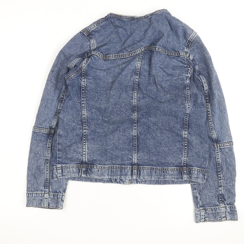 Marks and Spencer Womens Blue Denim Button Jacket Size 6 Casual