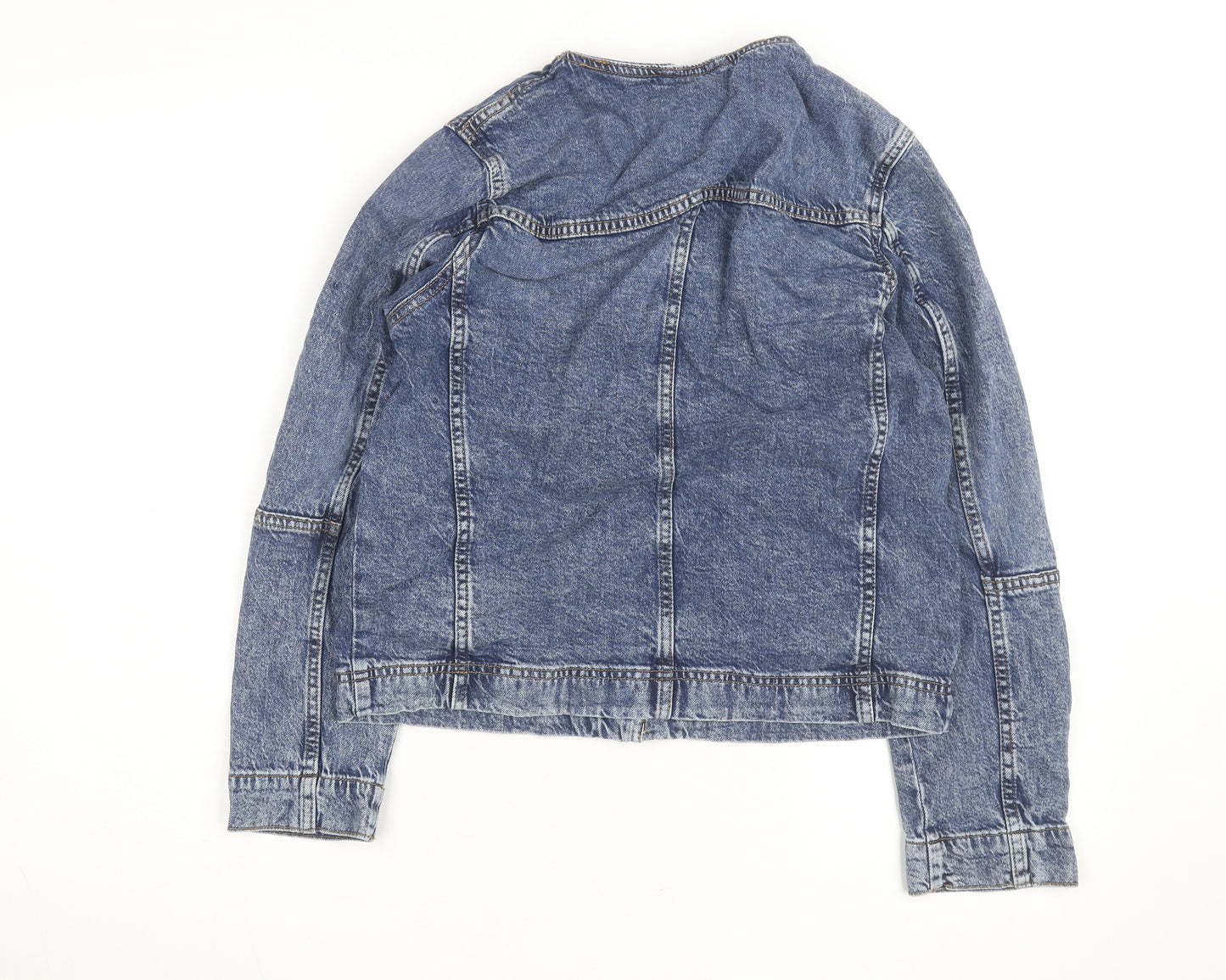 Marks and Spencer Womens Blue Denim Button Jacket Size 6 Casual