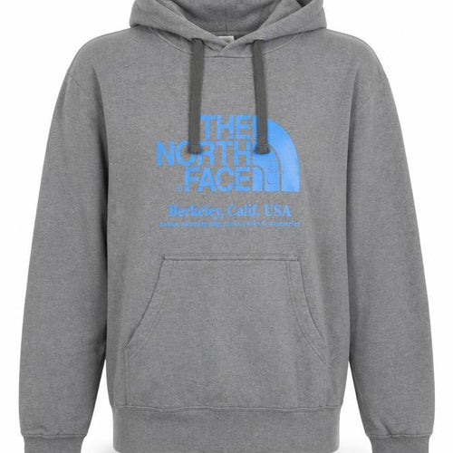 The North Face Men's Grey Pullover Hoodie Small Outdoor Fleece