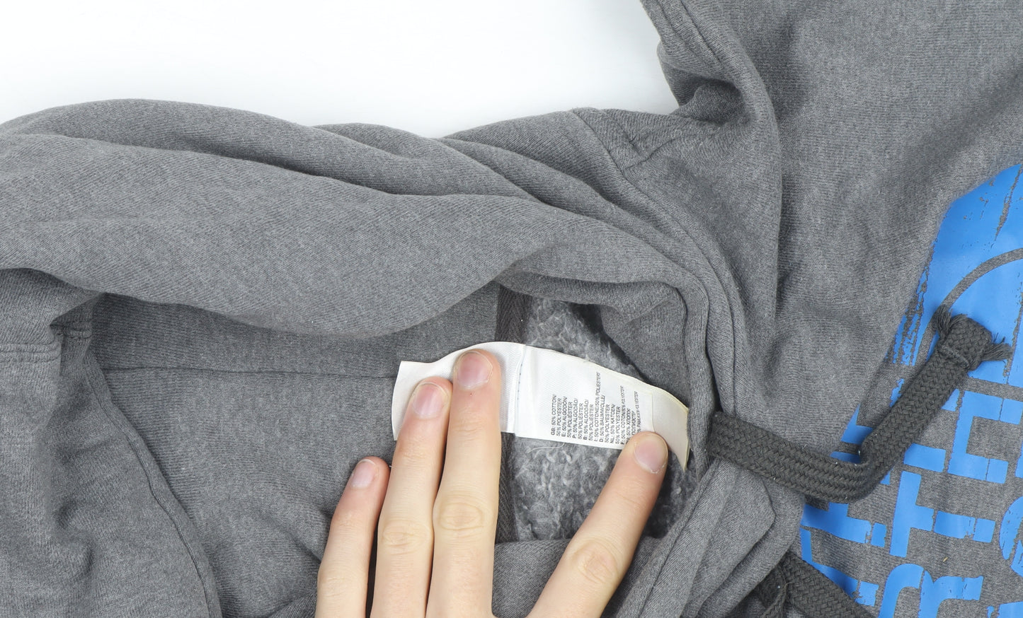 The North Face Men's Grey Pullover Hoodie Small Outdoor Fleece