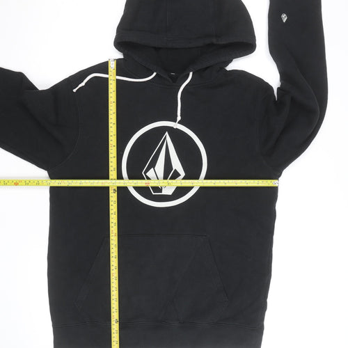 Volcom Men's Black Classic Fit Pullover Hoodie M Skate Logo