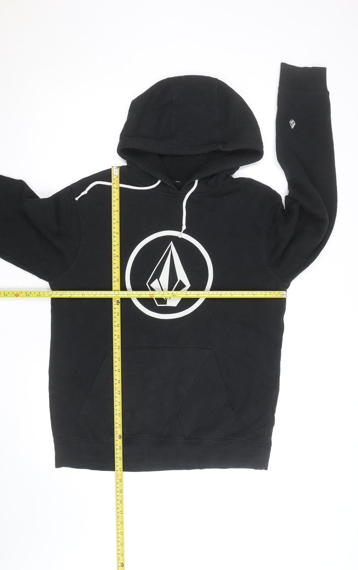 Volcom Men's Black Classic Fit Pullover Hoodie M Skate Logo