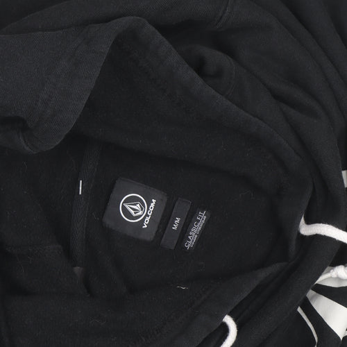 Volcom Men's Black Classic Fit Pullover Hoodie M Skate Logo