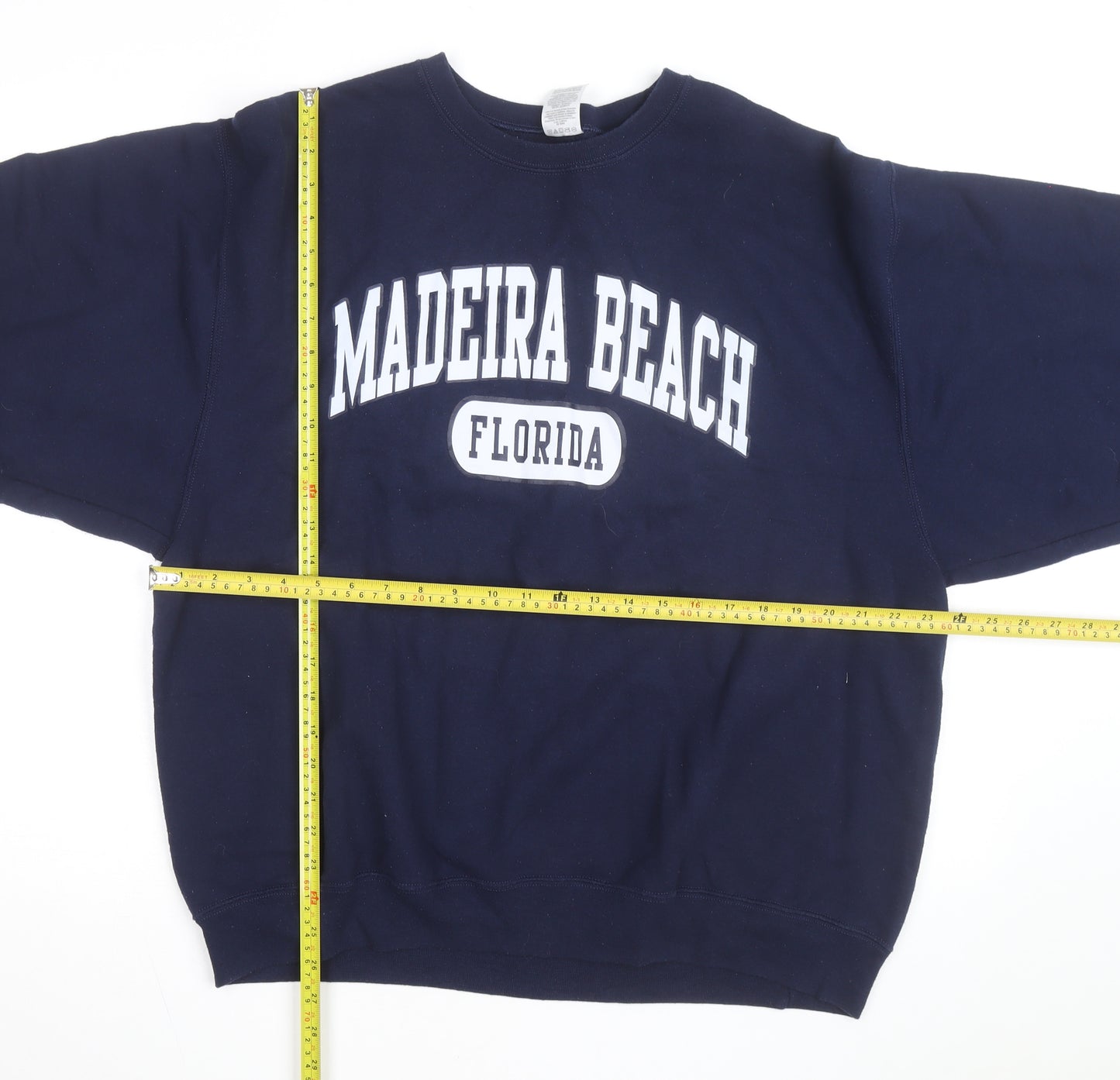 Jerzees Men's Blue Madeira Beach Florida XL Pullover Sweatshirt