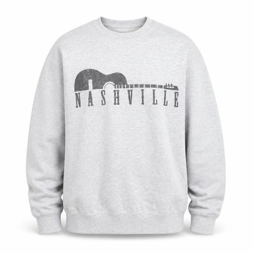 Port & Company Men's Grey XL Nashville Music Graphic Pullover Sweatshirt