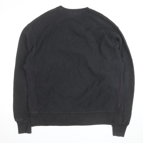 Champion Men's Black Reverse Weave Sweatshirt L Crew Neck Pullover