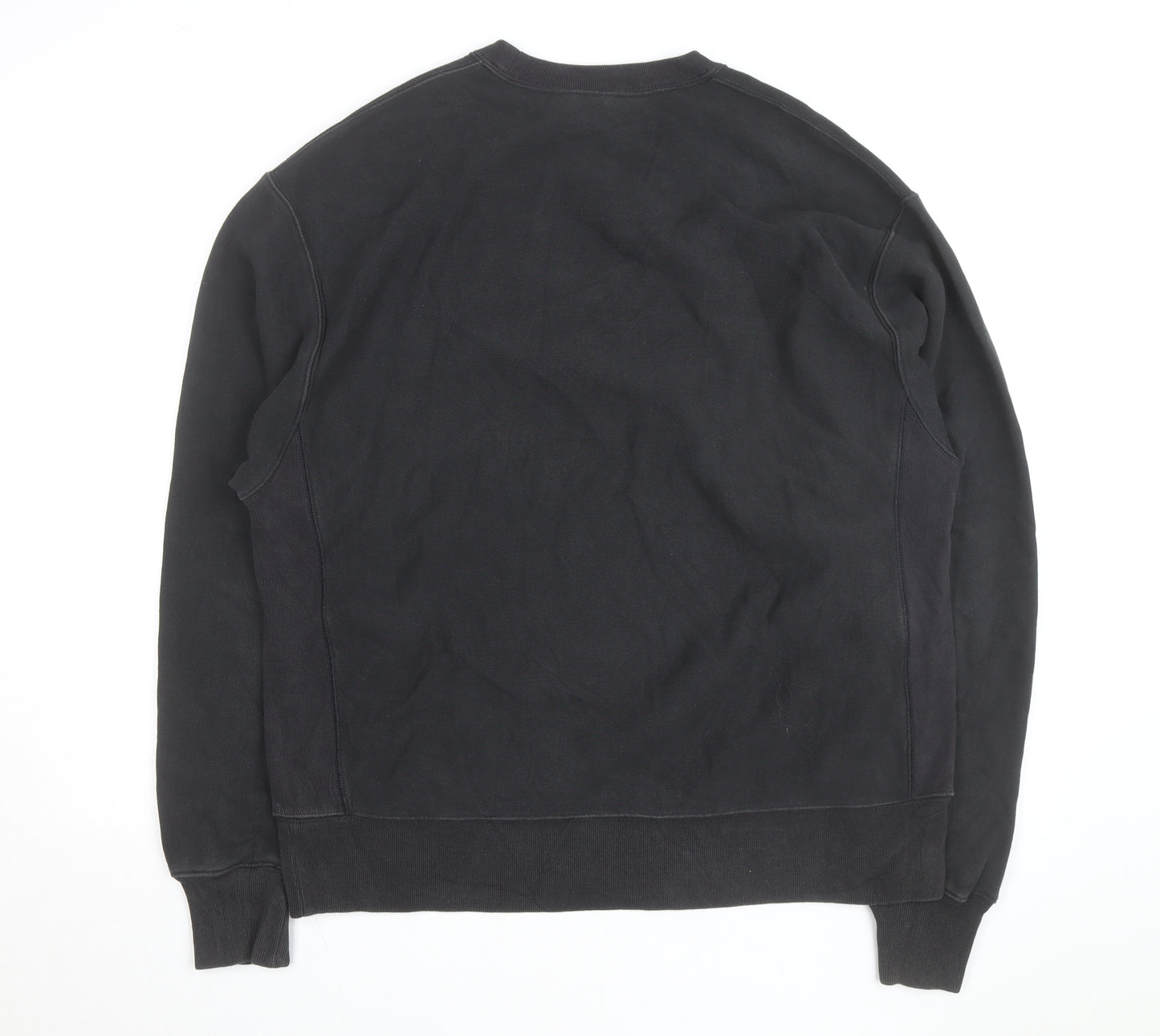 Champion Men's Black Reverse Weave Sweatshirt L Crew Neck Pullover