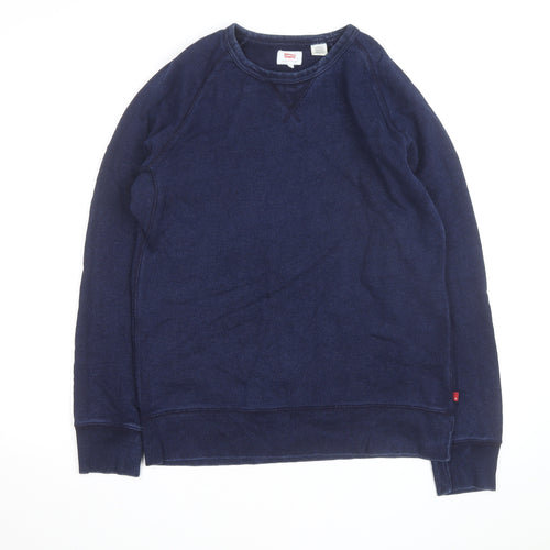 Levi's Men's Blue Cotton Crew Neck Pullover Sweatshirt Size M