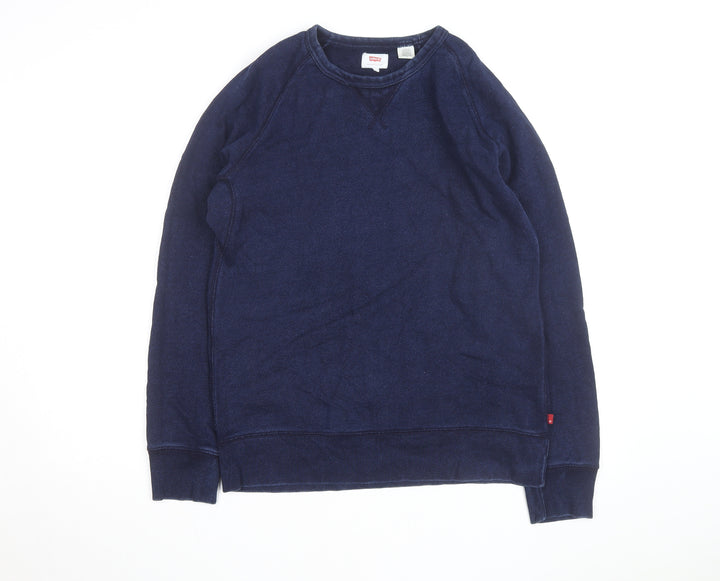 Levi's Men's Blue Cotton Crew Neck Pullover Sweatshirt Size M