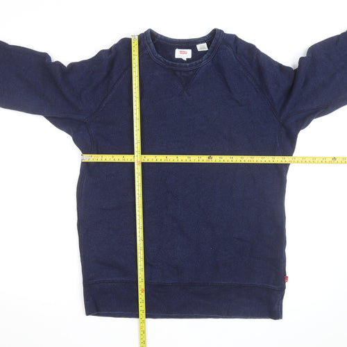 Levi's Men's Blue Cotton Crew Neck Pullover Sweatshirt Size M