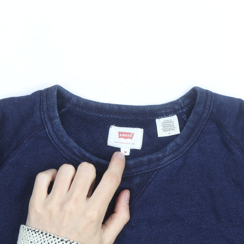 Levi's Men's Blue Cotton Crew Neck Pullover Sweatshirt Size M