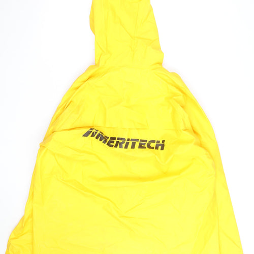 River City Men’s Yellow XL Waterproof Rain Coat Jacket Hooded Workwear