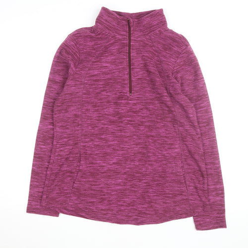 St. John's Bay Women's Purple 1/4 Zip Pullover Sweatshirt Size M