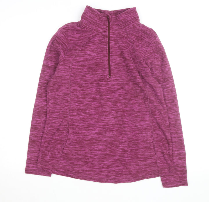St. John's Bay Women's Purple 1/4 Zip Pullover Sweatshirt Size M