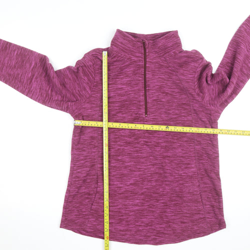 St. John's Bay Women's Purple 1/4 Zip Pullover Sweatshirt Size M
