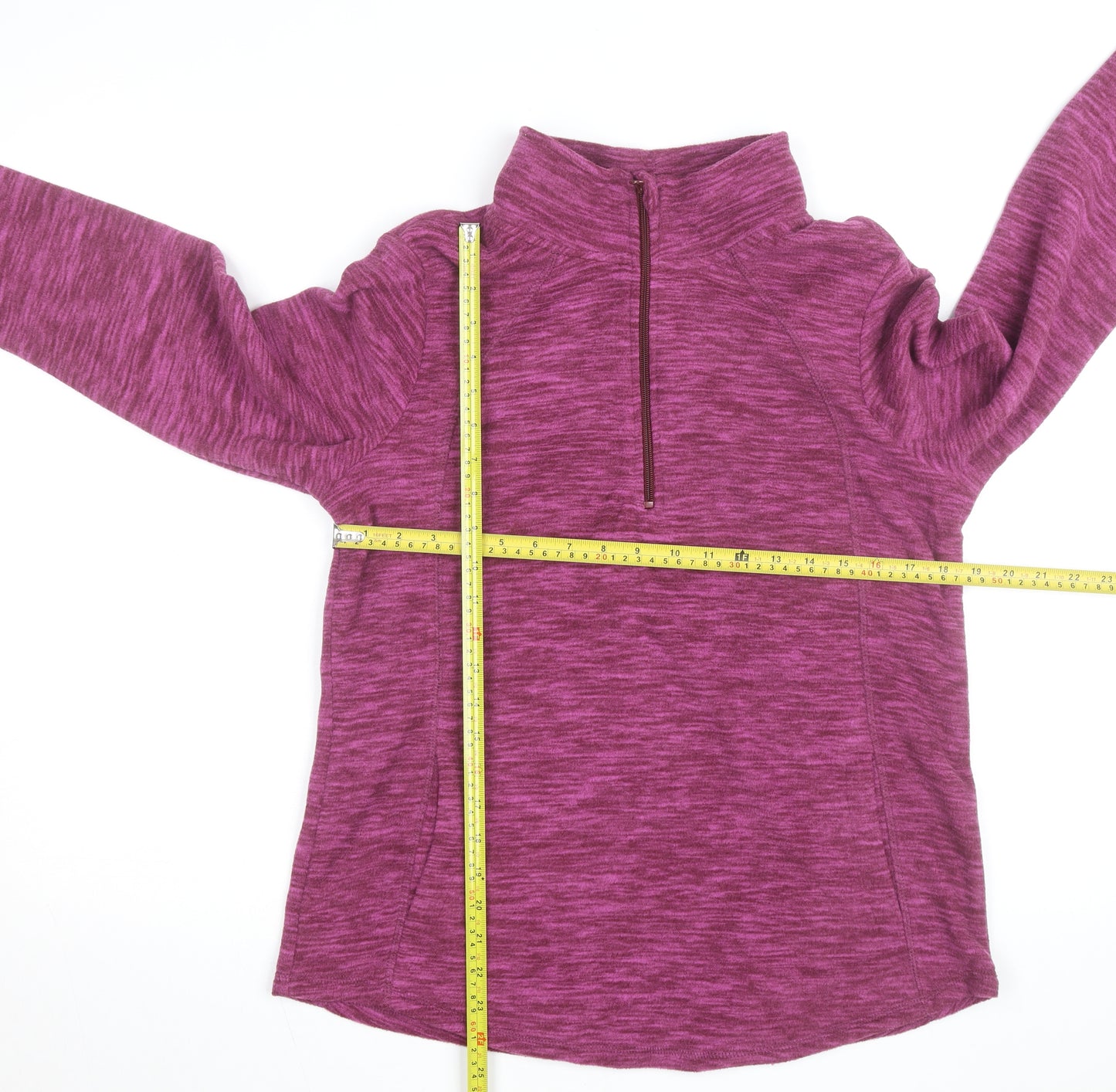 St. John's Bay Women's Purple 1/4 Zip Pullover Sweatshirt Size M